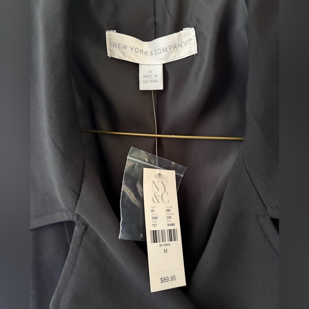New York & Company Black Double-Breasted Cape Coat — NWT - Picture 4 of 4